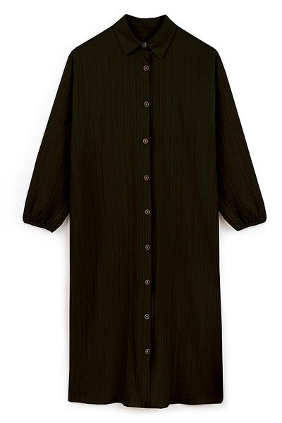 praye Black Long Below the Knee Tunic