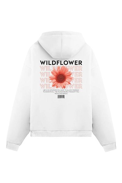 Mounte Bianca Унисекс суичър с качулка Wildflower - Regular