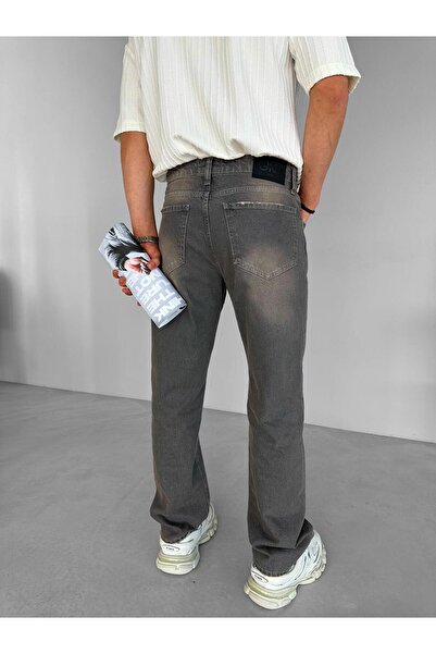 ablukaonline Světle hnědé pánské džínové kalhoty - Baggy Fit, Washed and Distressed