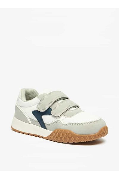 Juniors Panelled Sneakers with Hook and Loop Closure