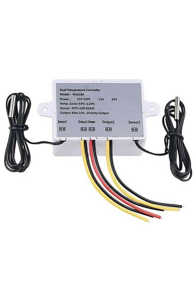 Arduino Xk-W1088 Ac 110V-220V 1500W Dual Digital Temperature Controller