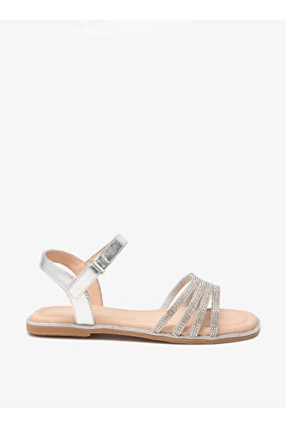 Juniors Embellished Sandals with Hook and Loop Closure