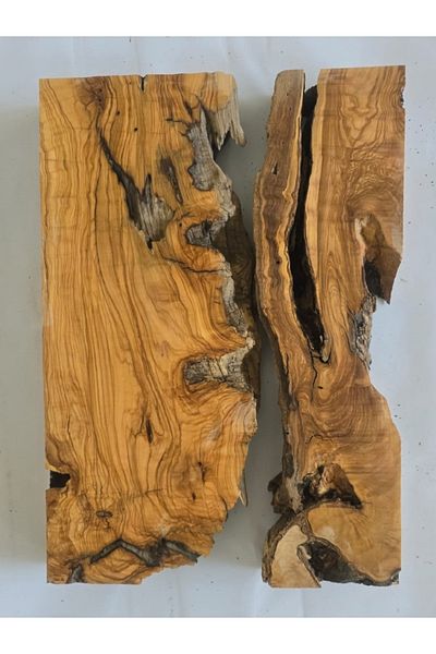 F&S WoodArt طبق خام من خشب الزيتون - مجموعة من 2/3/4 قطع تعمل بالهوايات - افعلها بنفسك!