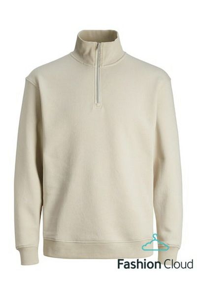Jack & Jones Men's Beige Jjebradley Hooded Sweatshirt - Moonbeam
