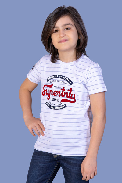 Toontoy Tricou cu dungi pentru băiat