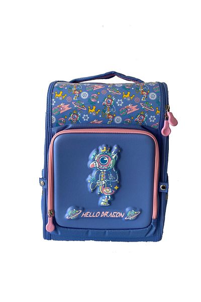 Ceren Geantă de școală model Hello Dragon 7 - Mov deschis