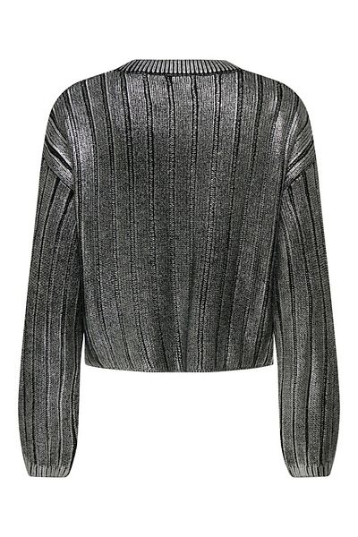 ONLY Pulover și cardigan negru cu gâtul O din folie Knt - 15331238
