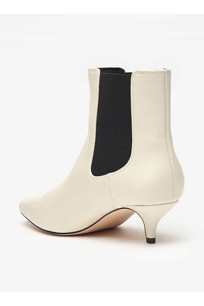 Celeste Women's Solid Slip-On Ankle Boots with Stilleto Heels