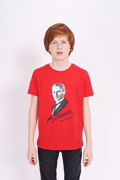 Toontoy Ataturk Printed Unisex Kids T-Shirt