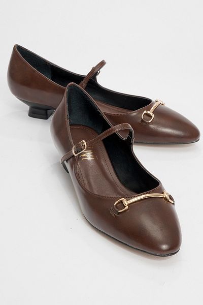LuviShoes Ojen Brown Skin Women's Low Heeled Shoes