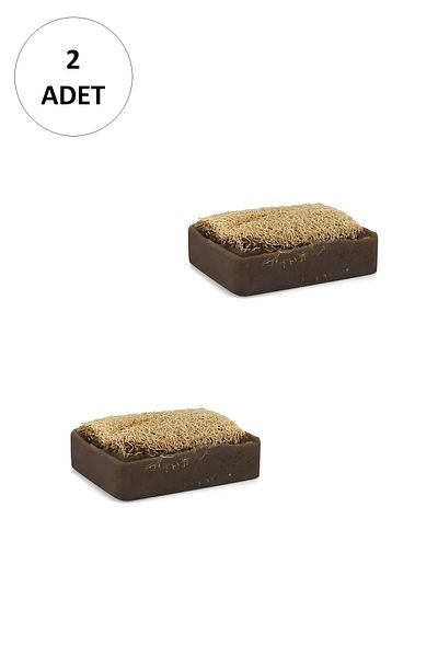 MR RZN STORE 2 Pieces Natural Pumpkin Fiber Clay Soap