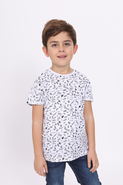 Toontoy Tricou cu imprimeu integral pentru băieți