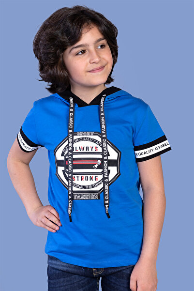 Toontoy Футболка з капюшоном для хлопчика з принтом