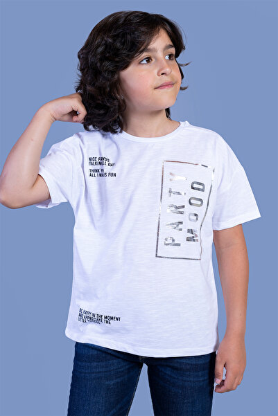 Toontoy Μπλουζάκι για αγόρια Varak με τύπωμα με χαμηλό μανίκι
