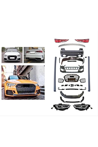 Karva Audi A3 13-16 İçin 2017+ RS3 Görünüm Facelift Body Kit Sedan (Led Farlı...