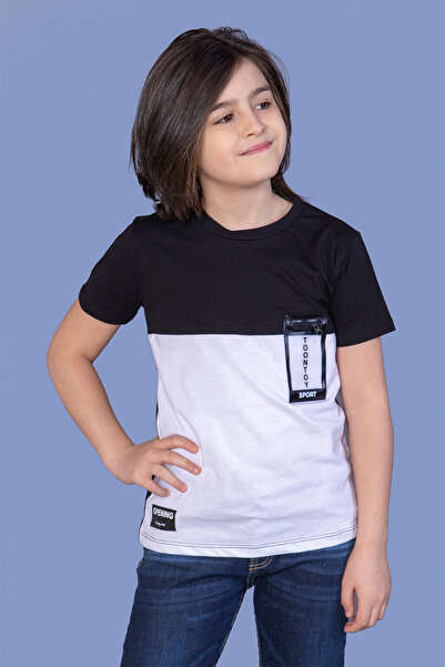 Toontoy Tricou pentru băieți - cu secțiuni cu buzunare și detalii pentru acce...
