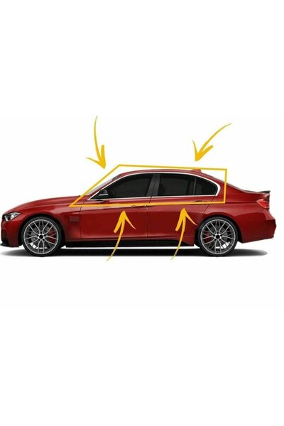 Karva Bmw F30 Cam Çerçevesi Kenar Çıtası Krom Tamtur