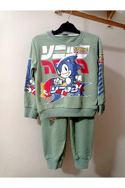 krm kerem bebe Sonic Printed Children's Tracksuit Set