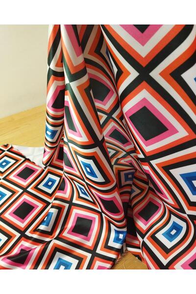 Kumaş Parça A Thick Like Taffeta Woven in Vibrant Bright Colors (Width 150 cm...