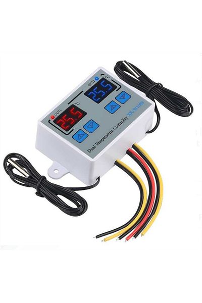 Arduino Xk-W1088 Ac 110V-220V 1500W Dual Digital Temperature Controller