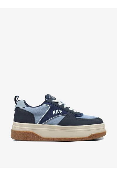 GAP Women's Panelled Low Ankle Sneakers with Lace-Up Closure