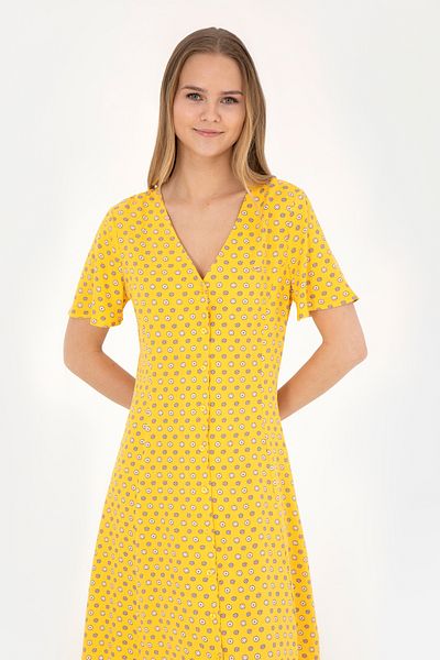 U.S. Polo Assn. Women's Yellow Midi Length Woven Dress 50289211-Vr044