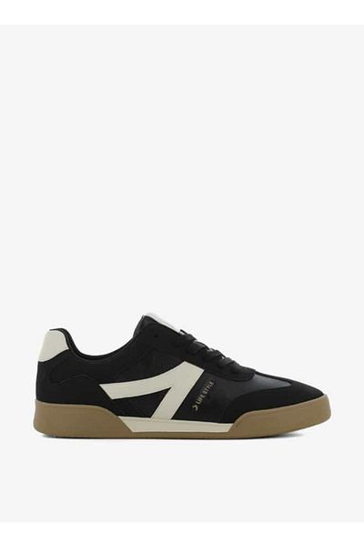 SJ Men's Panelled Sneakers with Lace-Up Closure
