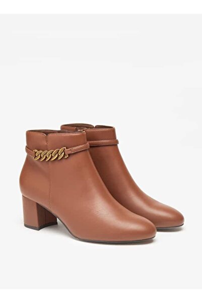 Celeste Women's Solid Ankle Boots with Zip Closure and Block Heels