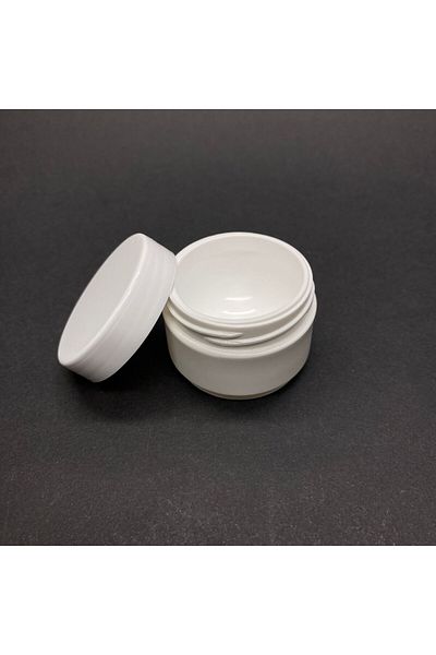 labshop41 10 ml White Plastic Jar, 10 Cc Cream Jar with Lid X 6 Pieces