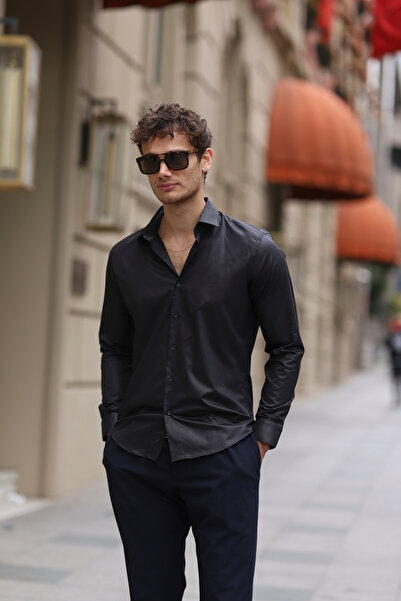 PASSERO Πουκάμισο Slim Fit Cool Print Lycra