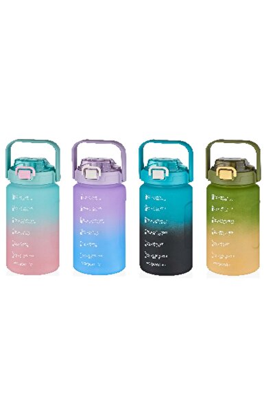 TKK زجاجة مياه ملونة مختلطة أرجوانية 1000 مل، أنيقة وخفيفة الوزن، اختيار مثال...