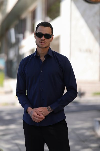 PASSERO Slim Fit Likra Gömlek