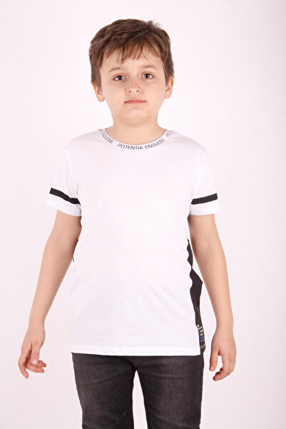 Toontoy Tricou pentru băieți cu detaliu de imprimare la guler și la spate
