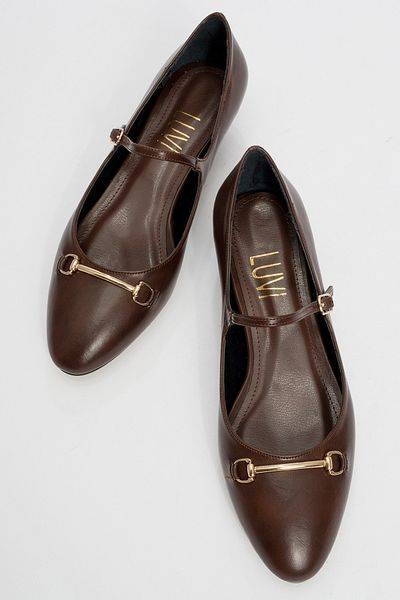 LuviShoes Ojen Brown Skin Women's Low Heeled Shoes