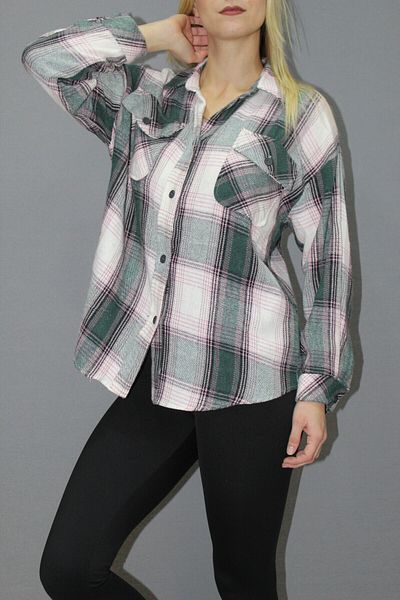 Lukas Cămașă verde oversize în carouri - 4686.140