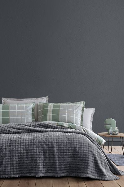 Yataş Blera Wellsoft Double Blanket - Anthracite