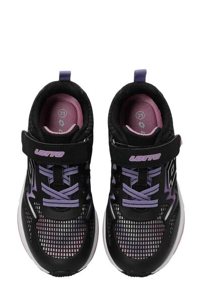 Lotto 101503120   Montese g Ps Black-Purple Girls' Sneakers