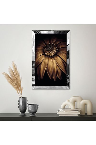 Zevahir Mobilya Dekorasyon Masa MDF cu un singur cadru din plexiglas cu oglinda argintie