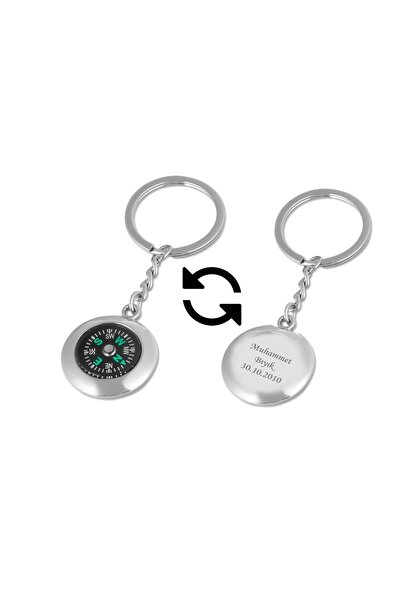 PİGADO İsme Kişiye Özel Pusula Metal Anahtarlık
