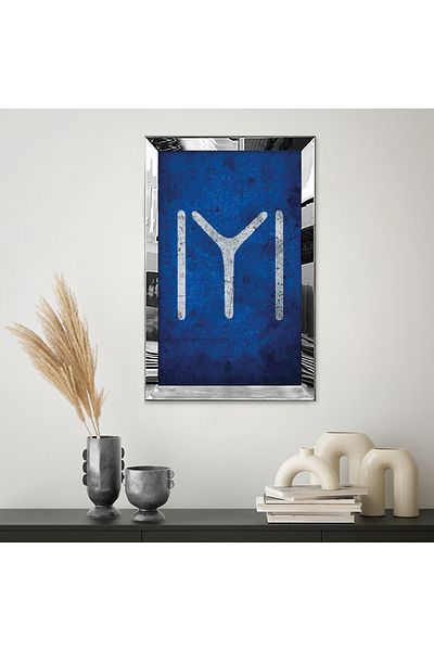 Zevahir Mobilya Dekorasyon Masă unică din MDF cu cadru din plexiglas cu oglindă argintie și design Kayi