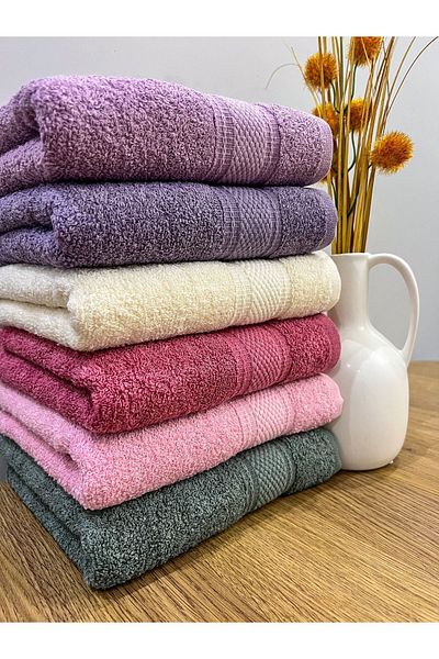 AYHANHOME Σετ 6 ζακάρ 50x90 cm 100% βαμβακερές πετσέτες χεριών και προσώπου