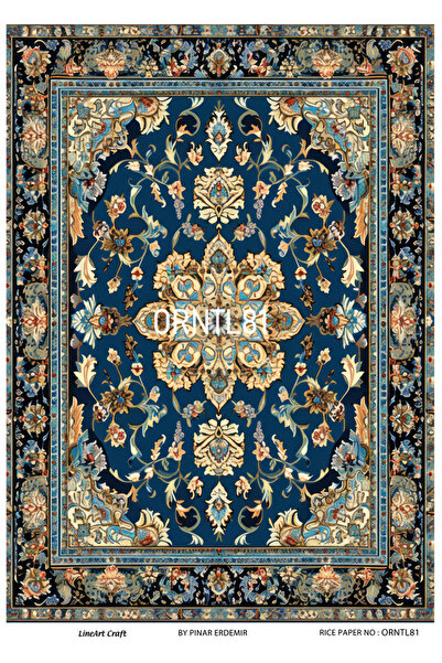 LİNEART Geleneksel Desen Oryantiel Serisi Pirinc Dekopaj Kagıdı  29X42cm No:O...