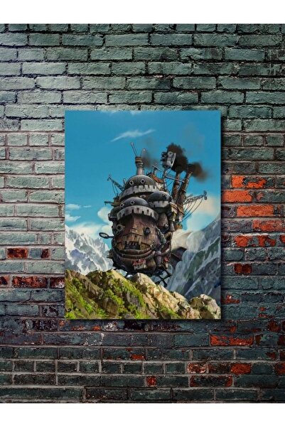 ZNC Yürüyen Şato (Howl's Moving Castle) - Anime & Manga Posterleri, Özel Tasarım Kağıt Poster