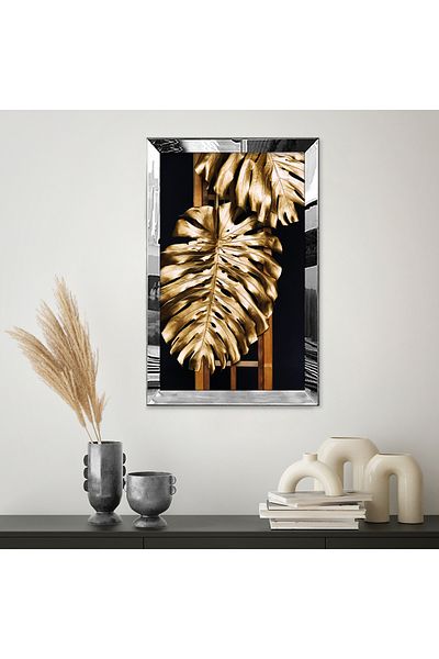 Zevahir Mobilya Dekorasyon Masa MDF simpla cu cadru din plexiglas cu oglinda argintie
