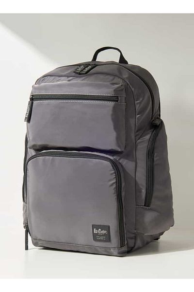 Lee Cooper Solid Backpack with Adjustable Straps and Zip Closure - 14x46x31 cm