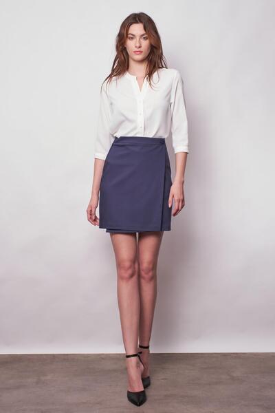 Jument Жіноча спідниця з високою талією, модель з перехресним кроєм, легка ел...