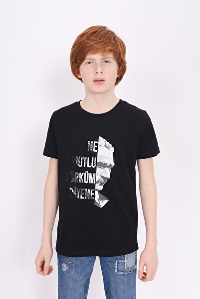 Toontoy Unisex Παιδικό μπλουζάκι με στάμπα Ataturk