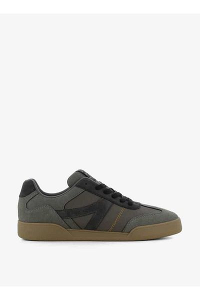 SJ Men's Panelled Lace-Up Low Ankle Sneakers