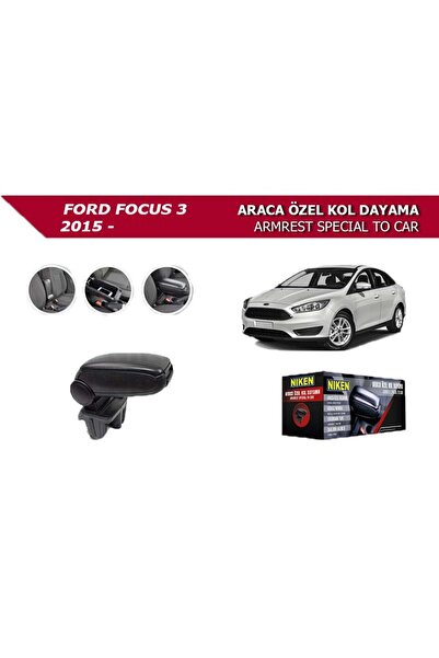Karva Ford Focus 3 2015 Araca Özel Kol Dayama Siyah