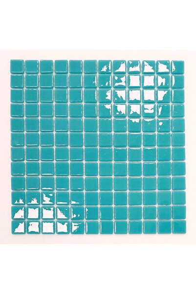 MozaiKristaL Tüm yüzeyler için 25x25mm. Açık Turkuaz 31.5x31.5cm Fileli Cam M...